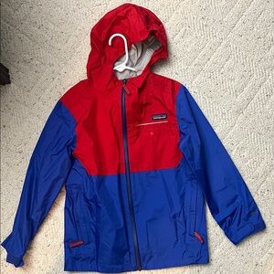 Patagonia Kids Red and Blue Raincoat